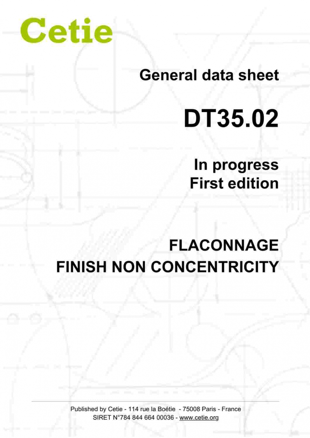 Cover - DT35.02 - Flaconnage - Finish non-concentricity