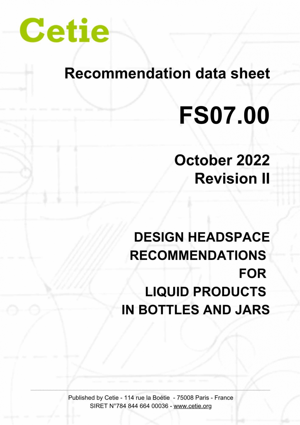 Cover - FS07.00 - Design headspace recommendations for liquid products in bottles and jars