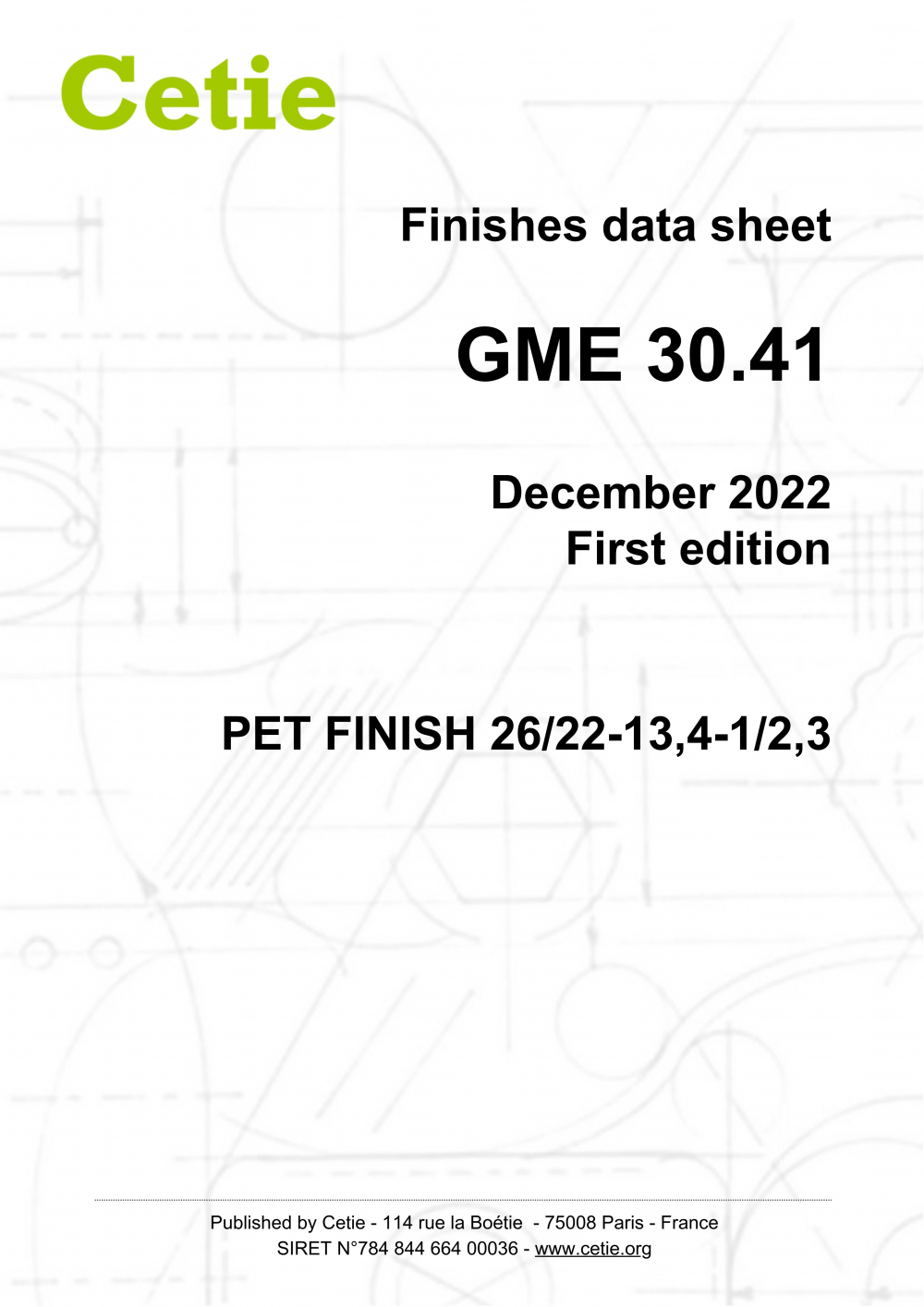Cover - GME30.41 - PET finish 26/22-13,4-1/2,3  