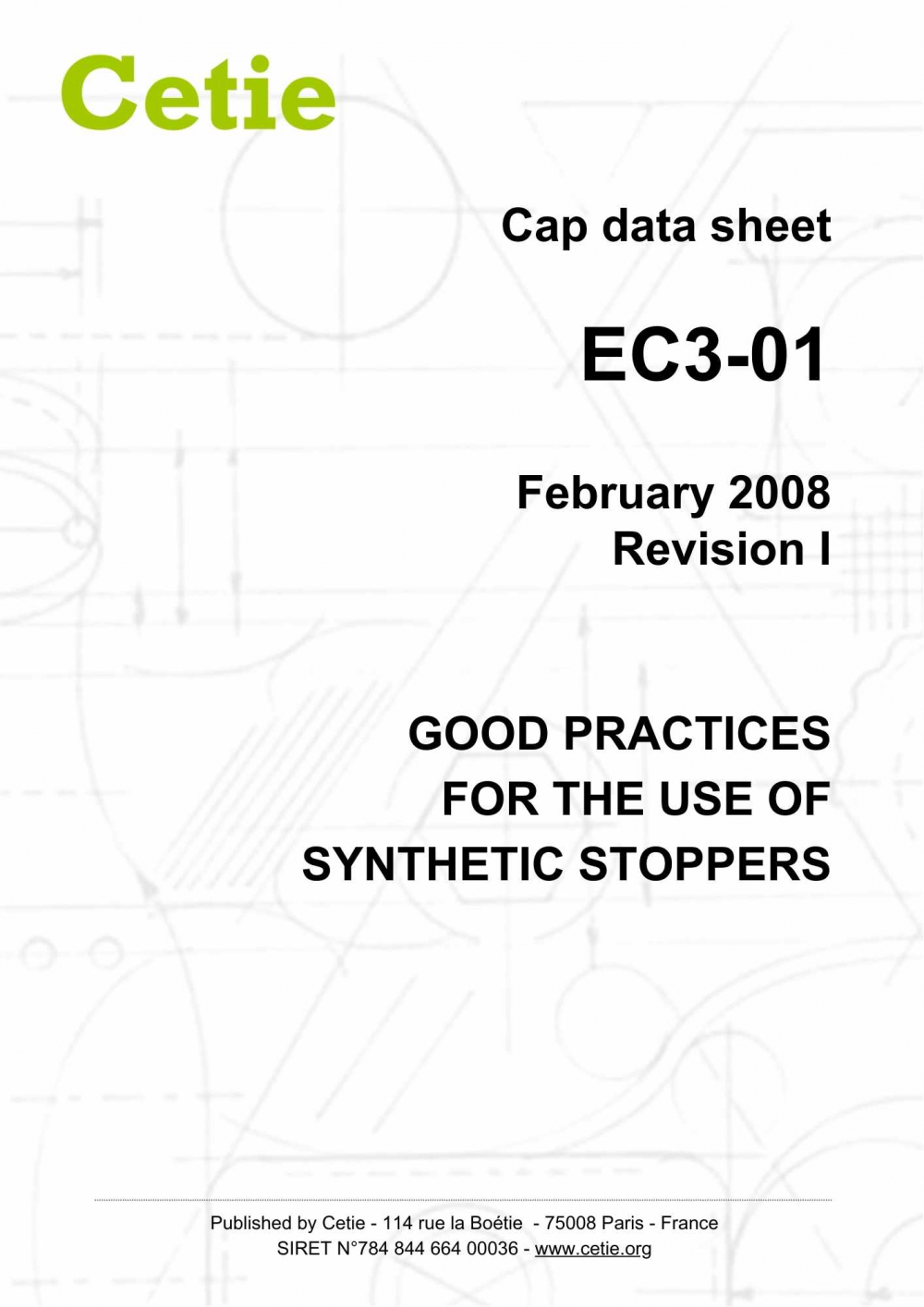 Cover - EC3.01 - Good practices for the use of synthetic stoppers