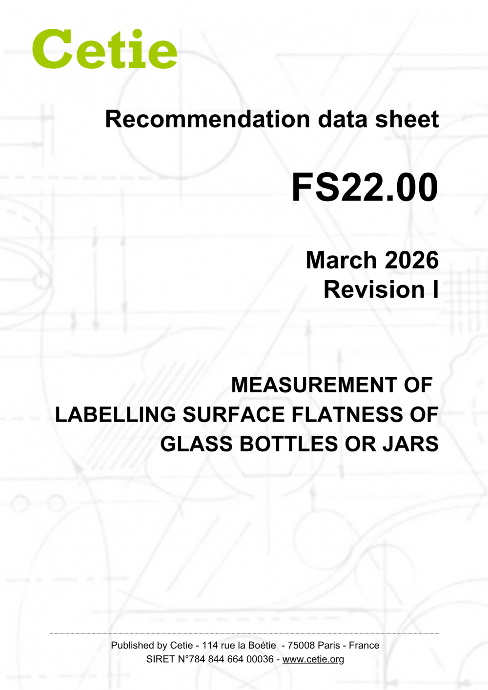 Cover - FS22.00 - Measurement of labelling surface flatness of glass containers