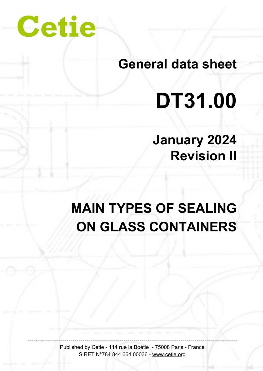 Cover - DT31.00 - Main types of sealing on glass containers