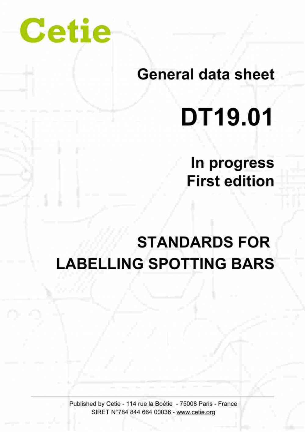 Cover - DT19.01 - Standards for labelling spotting bars