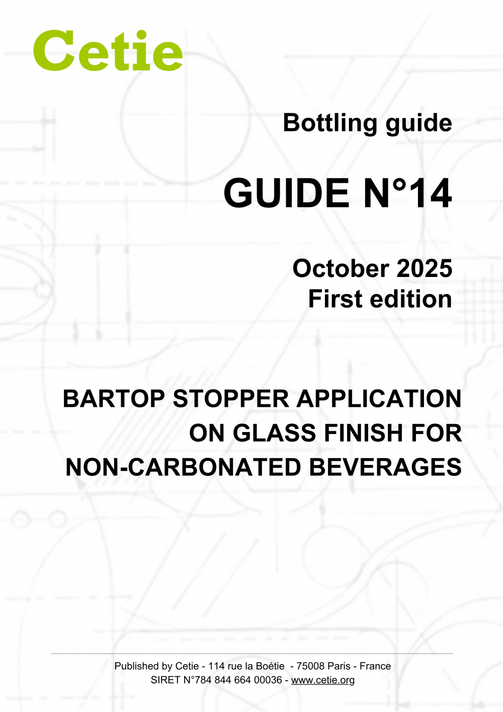 Cover - Guide No.14 - Bartop stopper application on glass finish for non-carbonated beverages