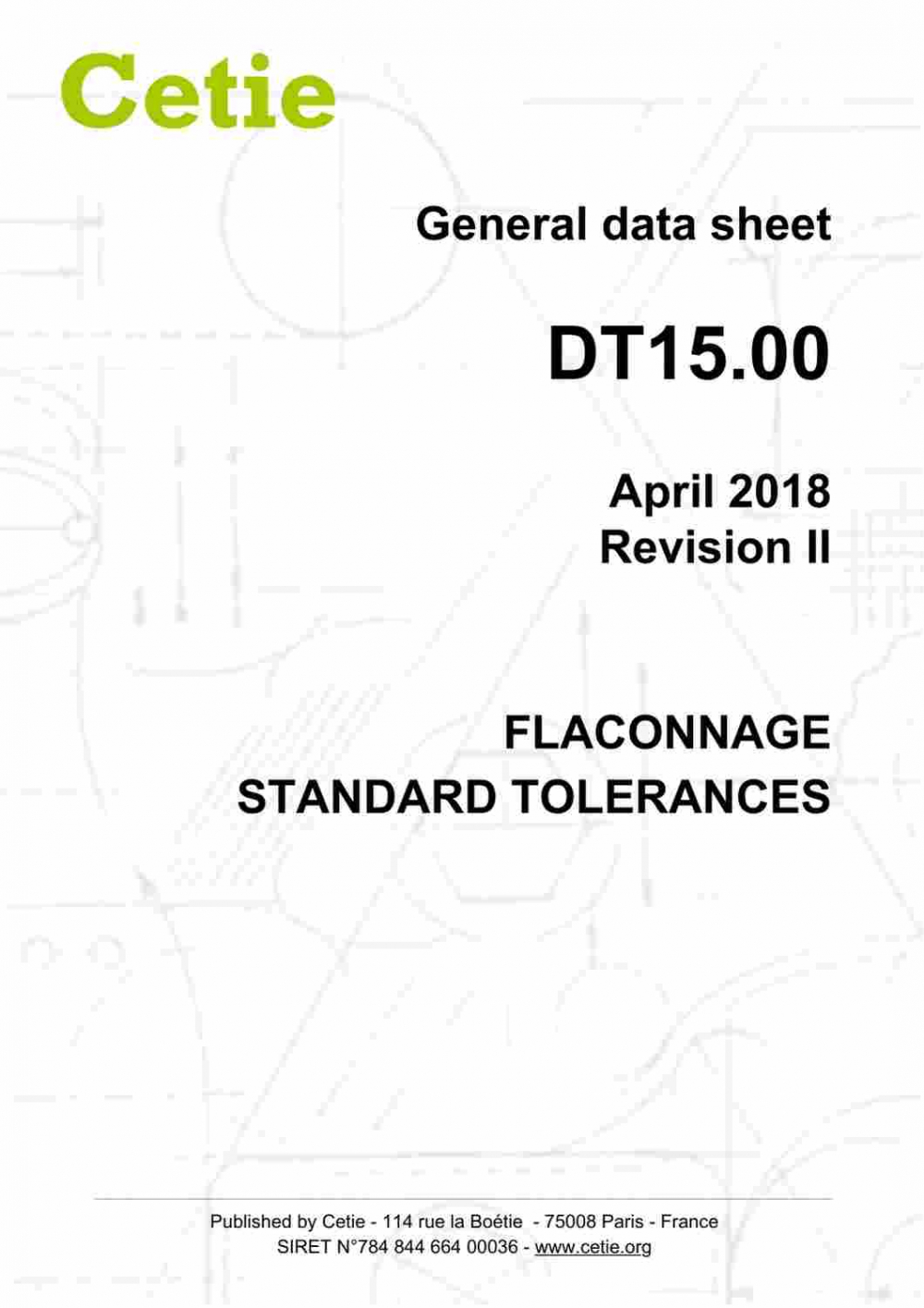 Cover - DT15.00 - Flaconnage - Standard tolerances