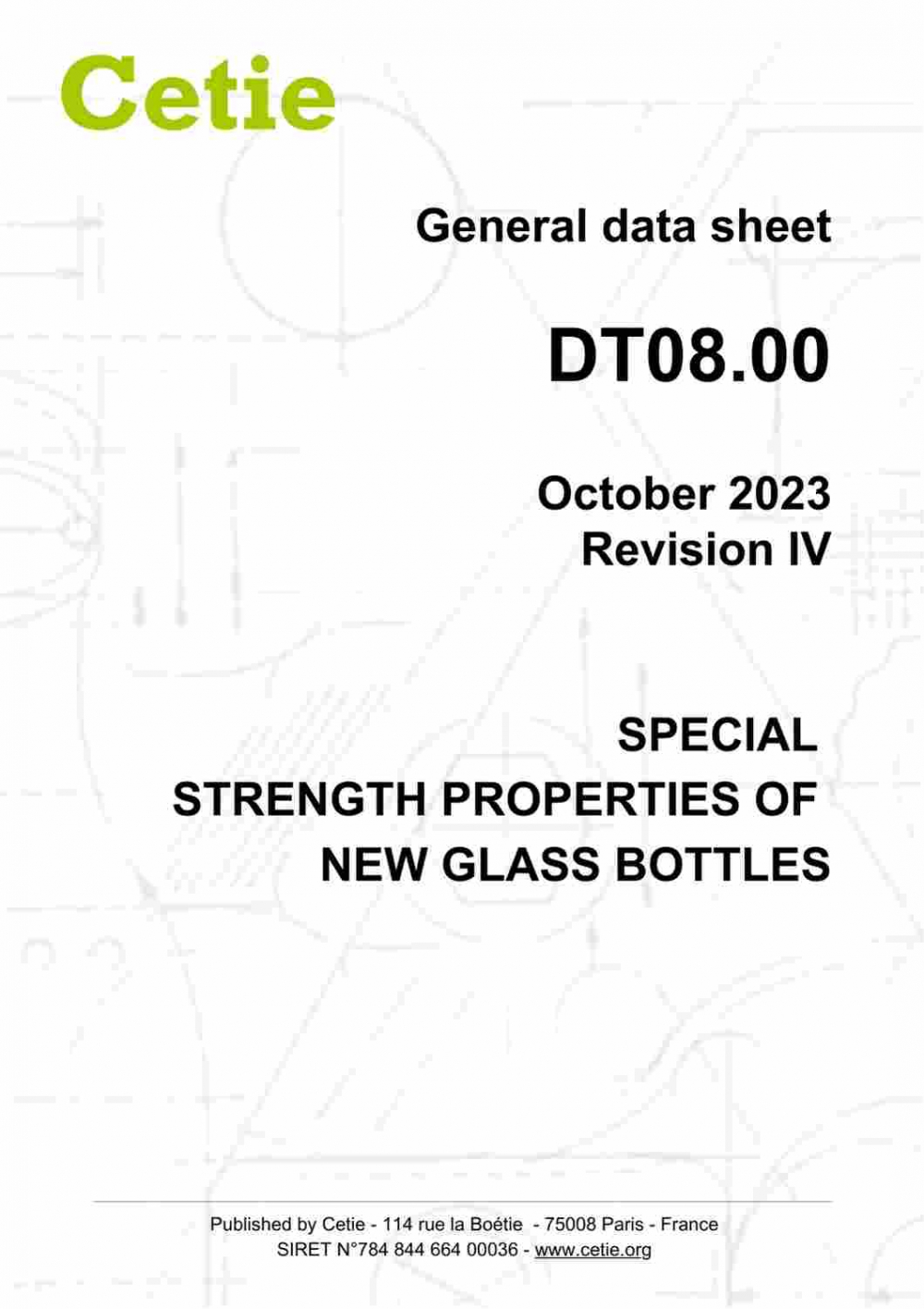 Cover - DT08.00 - Special strength properties of new glass bottles 