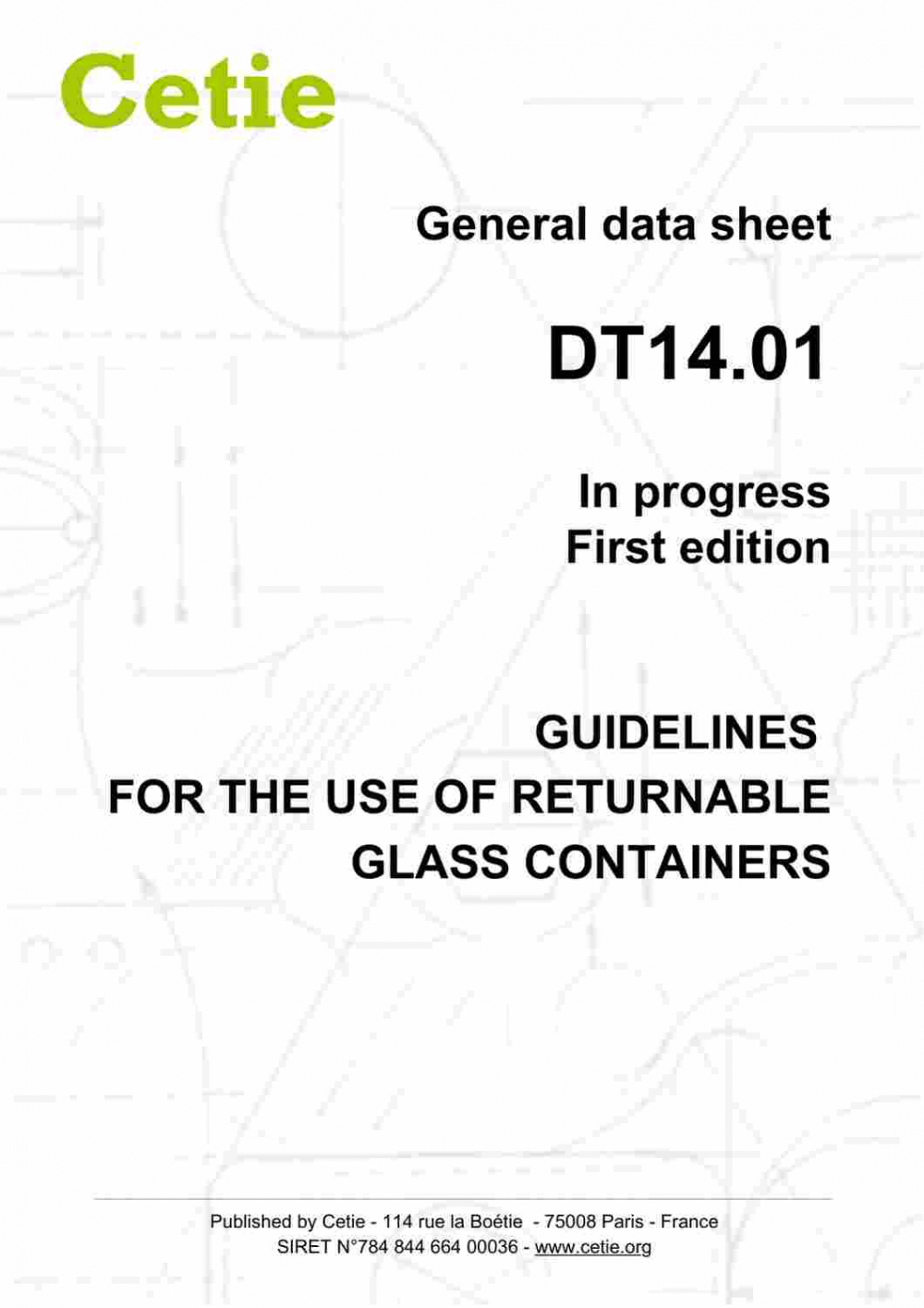 Cover - DT14.01 - Guidelines for the use of returnable glass containers