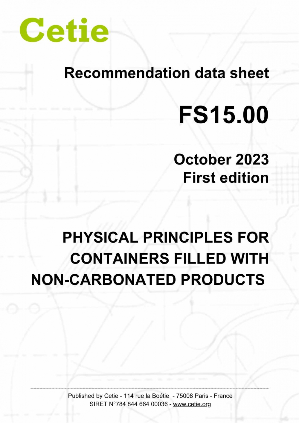 Cover - FS15.00 - Physical principles for containers filled with non-carbonated products