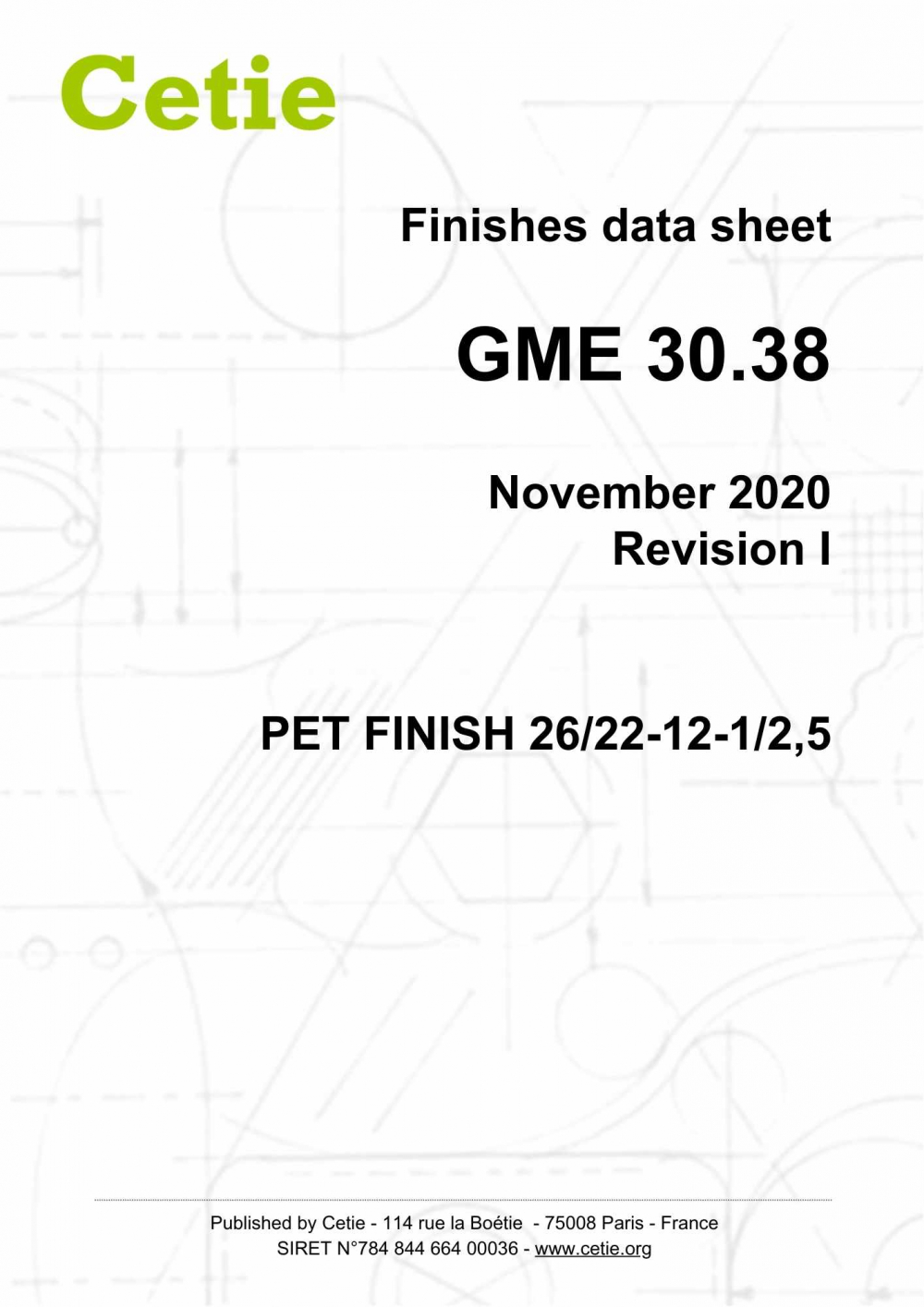 Cover - GME30.38 - PET finish 26/22-12-1/2,5