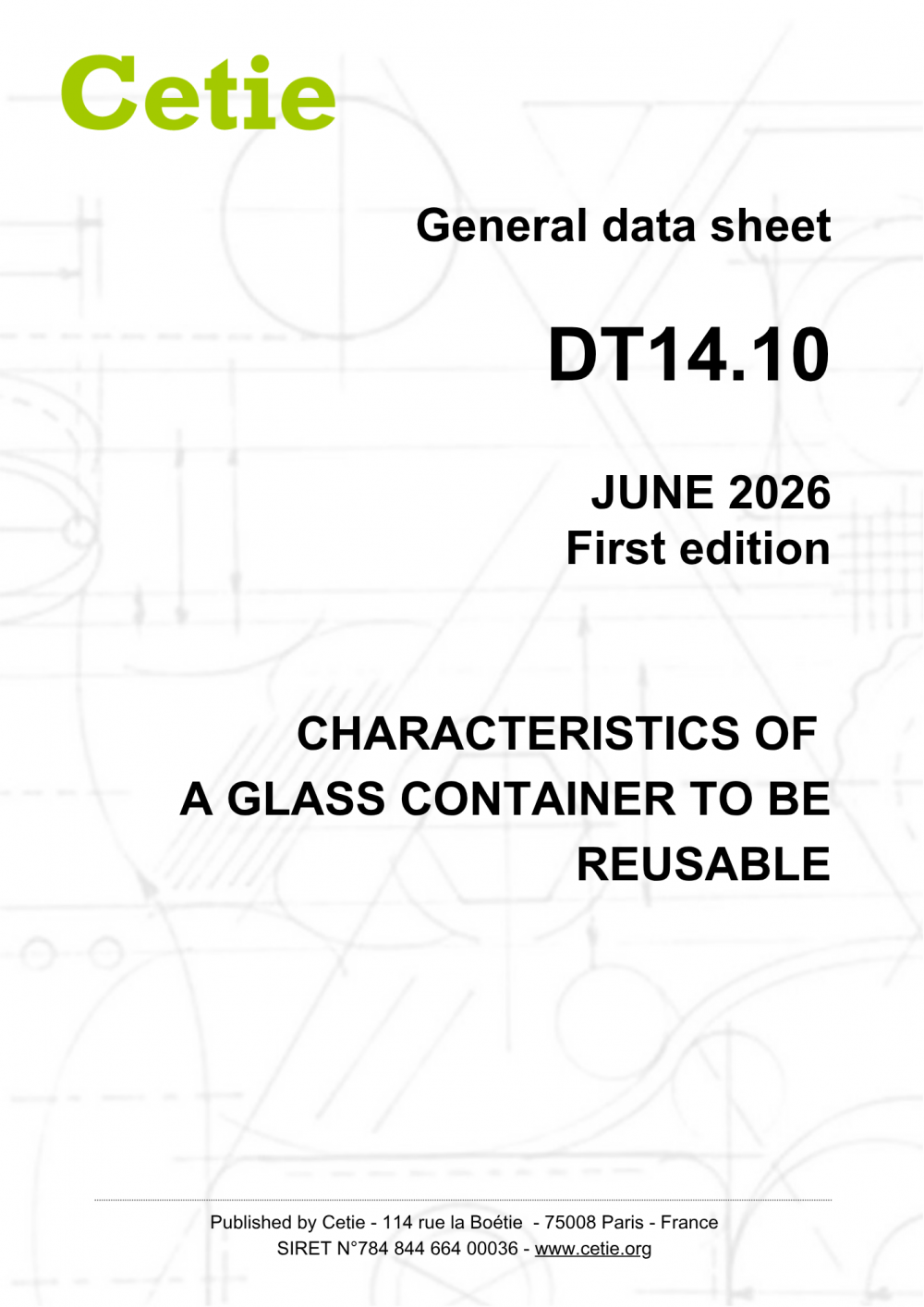 Cover - DT14.10 - Characteristics of a glass container to be reusable