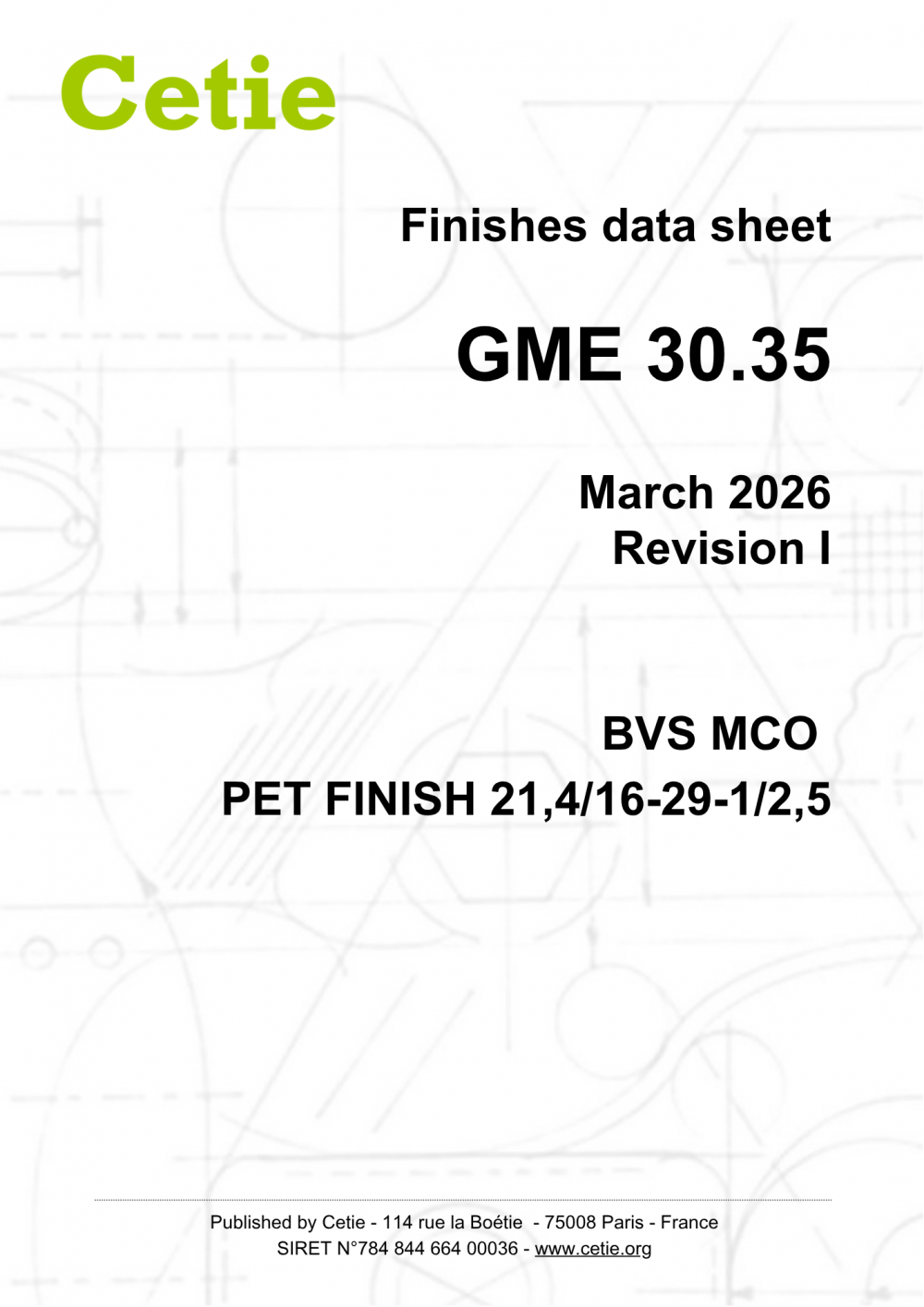 Cover - GME30.35 - BVS MCO PET bague 21,4/16-29-1/2,5