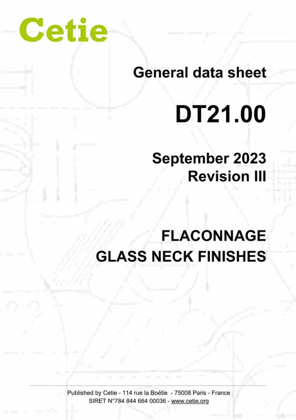 Cover - DT21.00 - Flaconnage - Glass neck finishes 