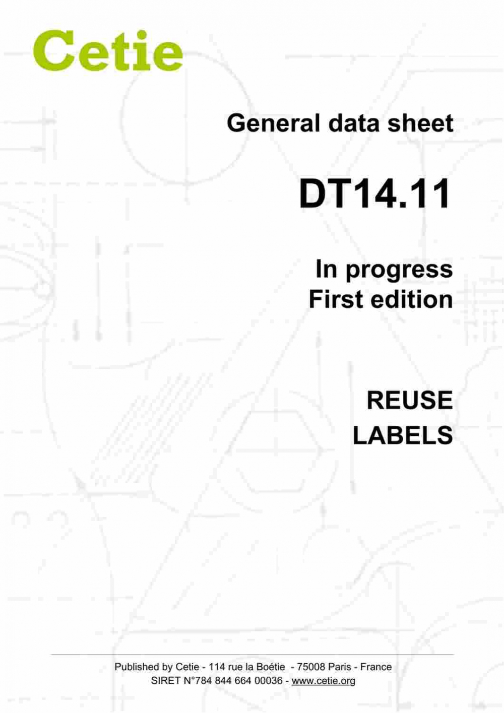 Cover - DT14.11 - Reuse of Glass containers - Recommendations for labels, closing systems, and crates