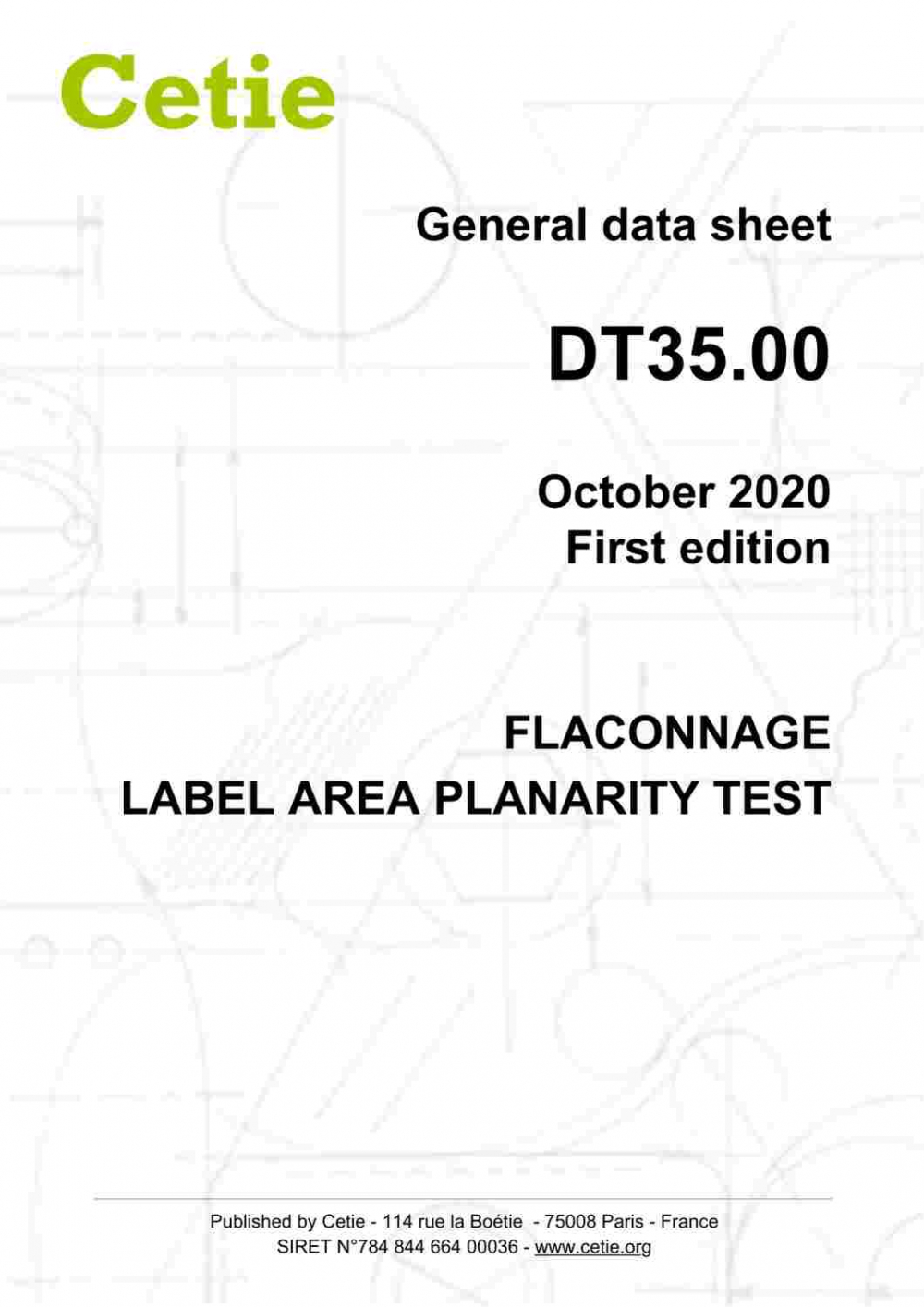 Cover - DT35.00 - Flaconnage - Label area planarity test