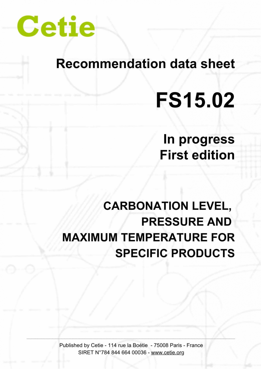 Cover - FS15.02 - Carbonation level, pressure and maximum temperature for specific products