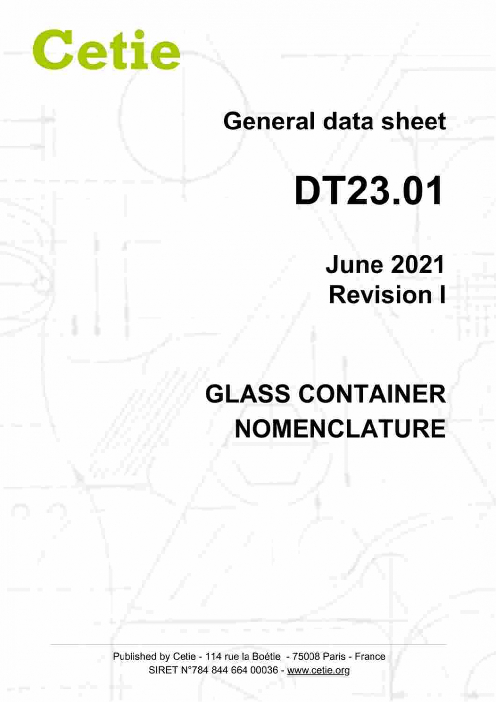 Cover - DT23.01 - Glass container nomenclature