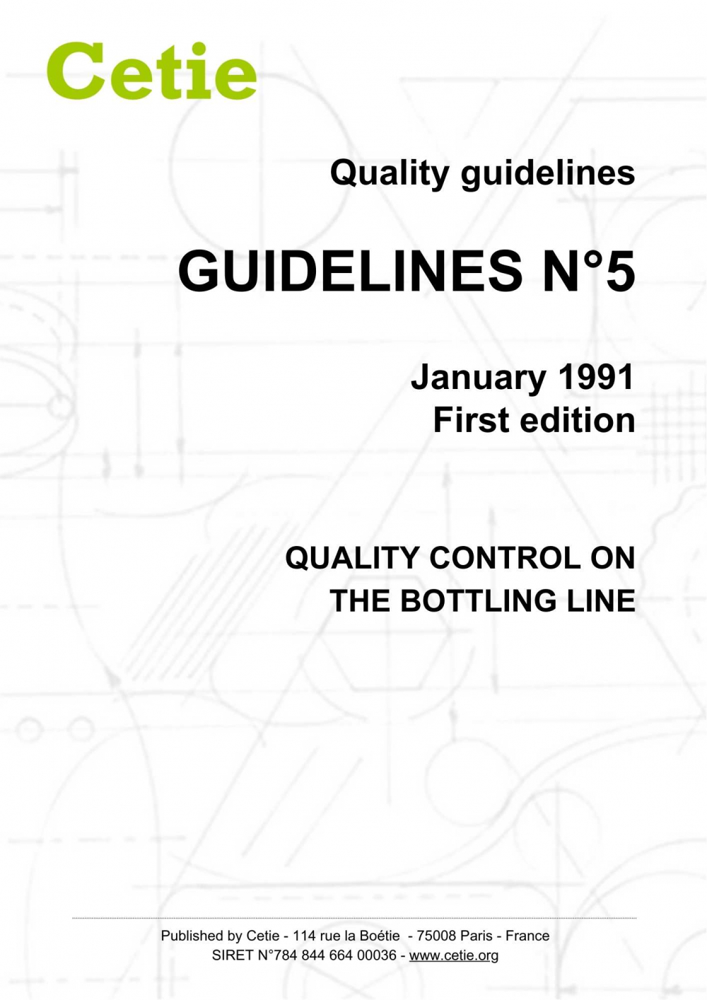 Cover - Guidelines No. 5 - Quality control on the bottling line