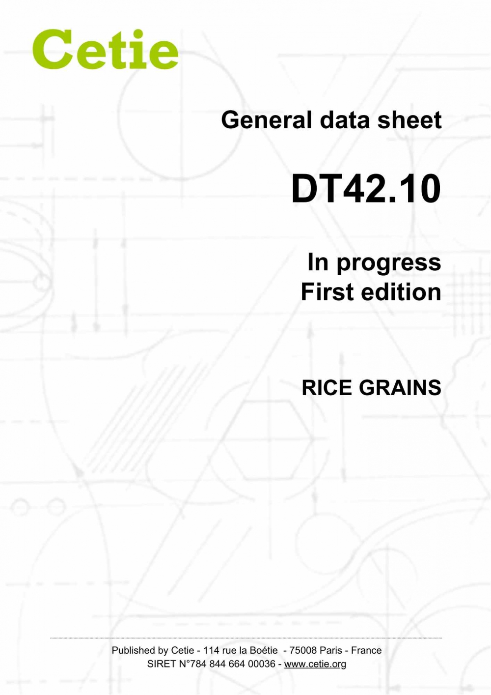 Cover - DT42.10 - Flaconnage - Rice grains: specifications and control methods