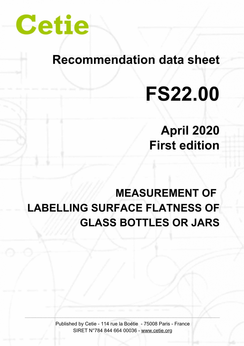 Cover - FS22.00 - Measurement of labelling surface flatness of glass containers