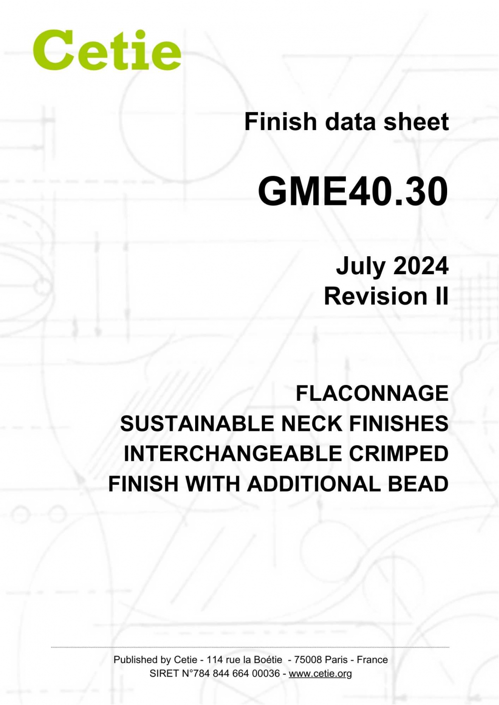 Cover - GME40.30 - Flaconnage - Sustainable neck finishes - Interchangeable crimped finish with additional bead