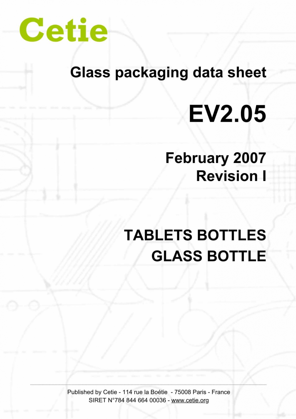 Cover - EV2.05 - Tablets bottles - Glass bottle