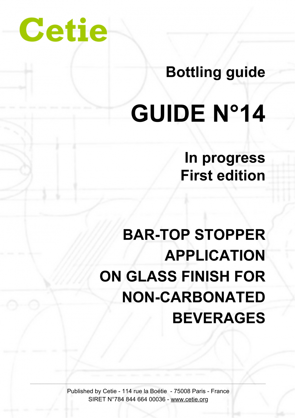 Cover - Guide No.14 - Bartop stopper application on glass finish for non-carbonated beverages