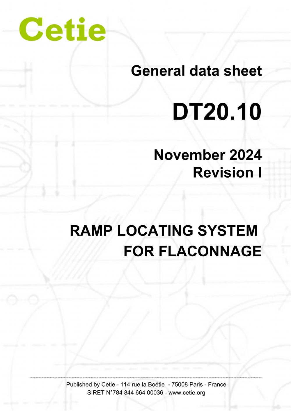 Cover - DT20.10 - Ramp locating system for flaconnage