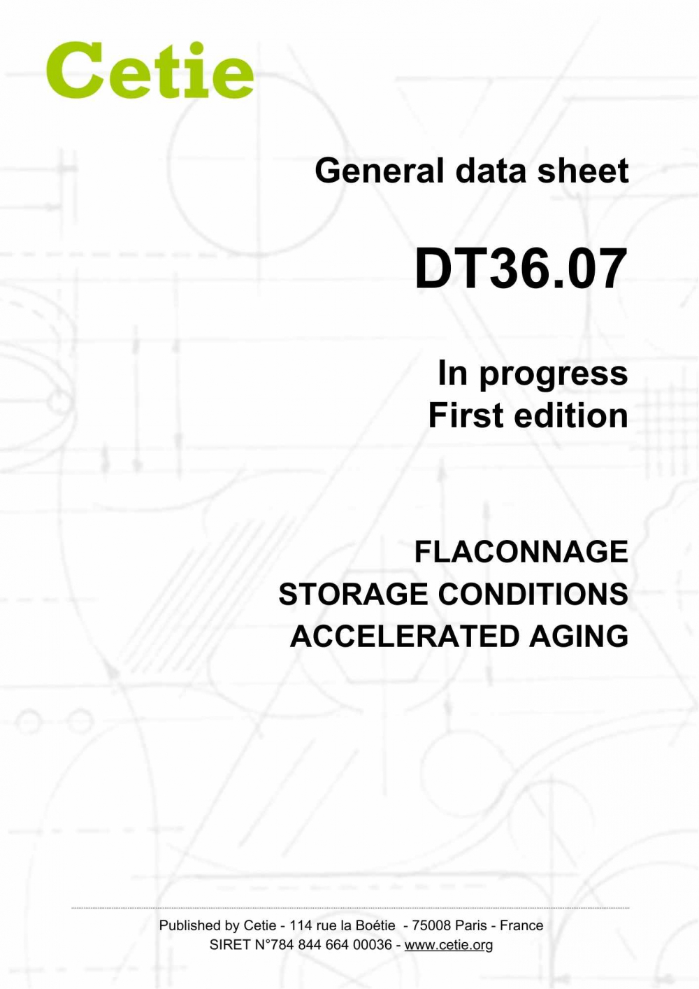Cover - DT36.07 - Flaconnage - Storage conditions - Accelerated aging