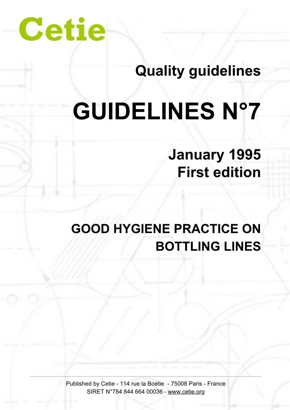 Cover - Guidelines No. 7 - Good hygiene practice on bottling lines