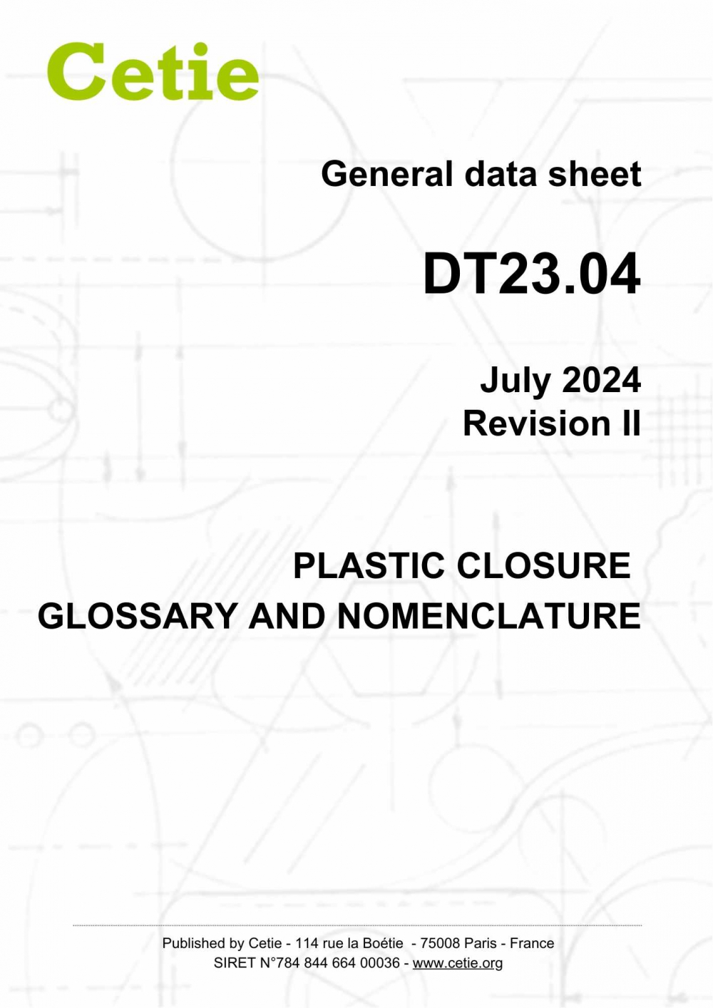 Cover - DT23.04 - Plastic closure glossary and nomenclature