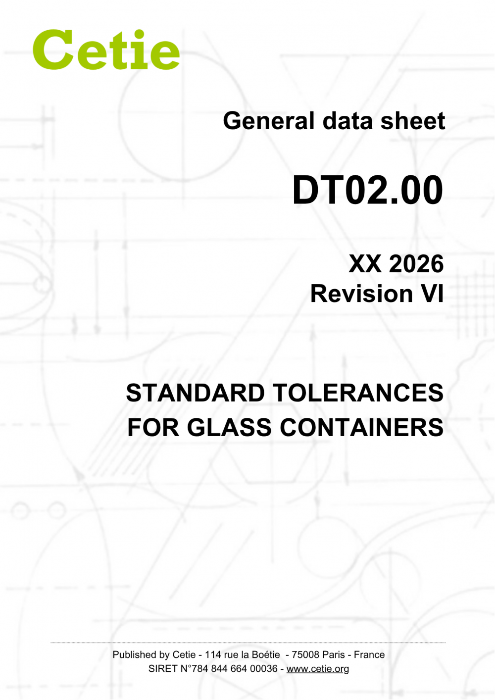 Cover - DT02.00 - Standard tolerances for glass containers