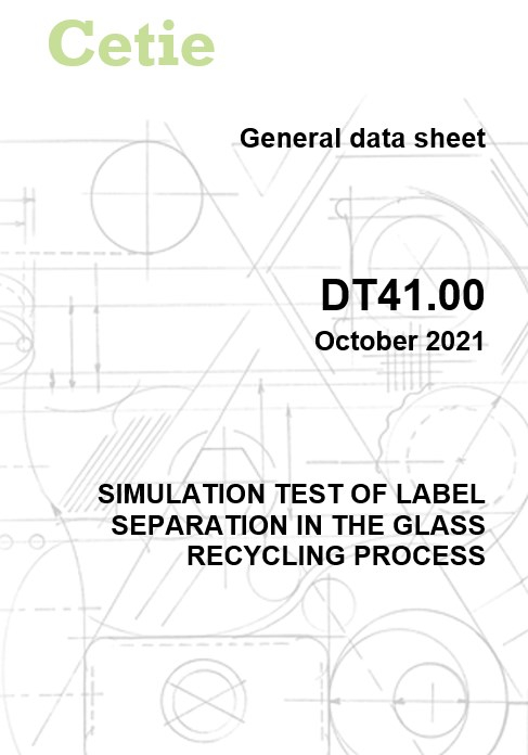 Cover - DT41.00 - Simulation test of label separation in the glass recycling process