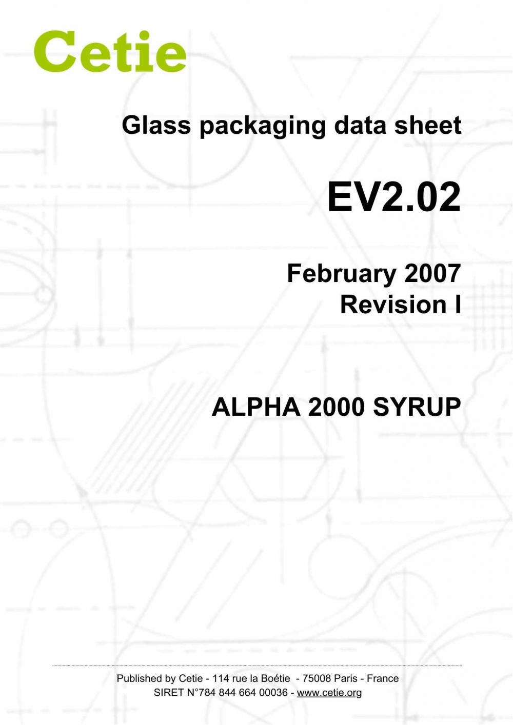 Cover - EV2.02 - Alpha 2000 syrup - Glass bottle