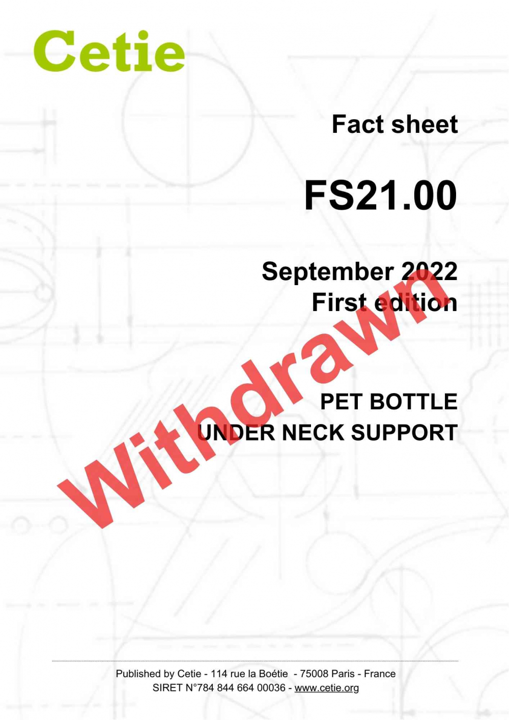 Cover - FS21.00 - PET bottle - Under neck support