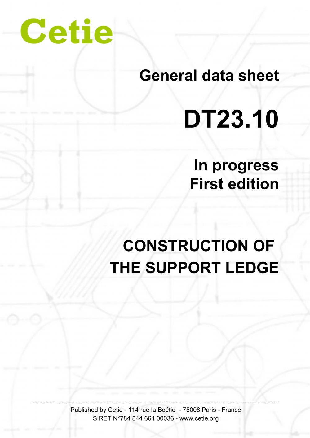 Cover - DT23.10 - Construction of the support ledge